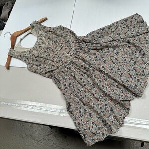 urban outfitters micro floral skater mini dress small pastel sz2 100% cotton